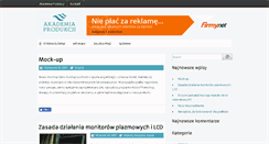 Desktop Screenshot of akademiaprodukcji.pl